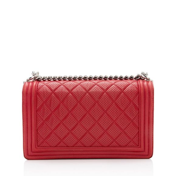 Chanel Perforated Lambskin New Medium Boy Bag - Picture 3 of 15